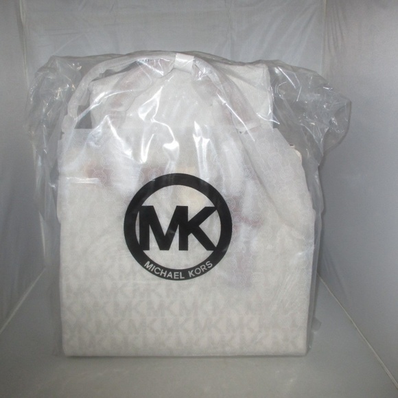 Michael Kors Hamilton PVC LG Signature Tote, Shoulder Bag $348 Vanilla #… - Picture 4 of 8